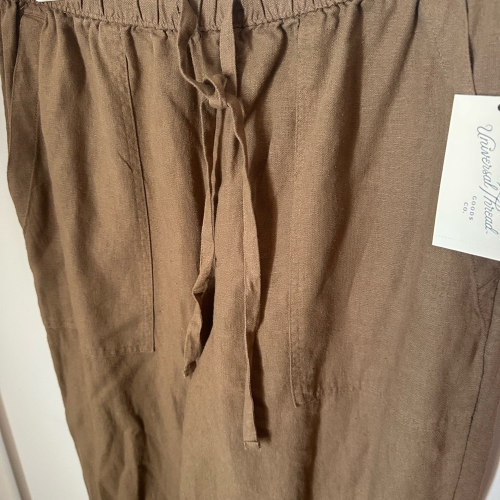 Universal Thread Light Brown Linen-Blend Drawstri… - image 5